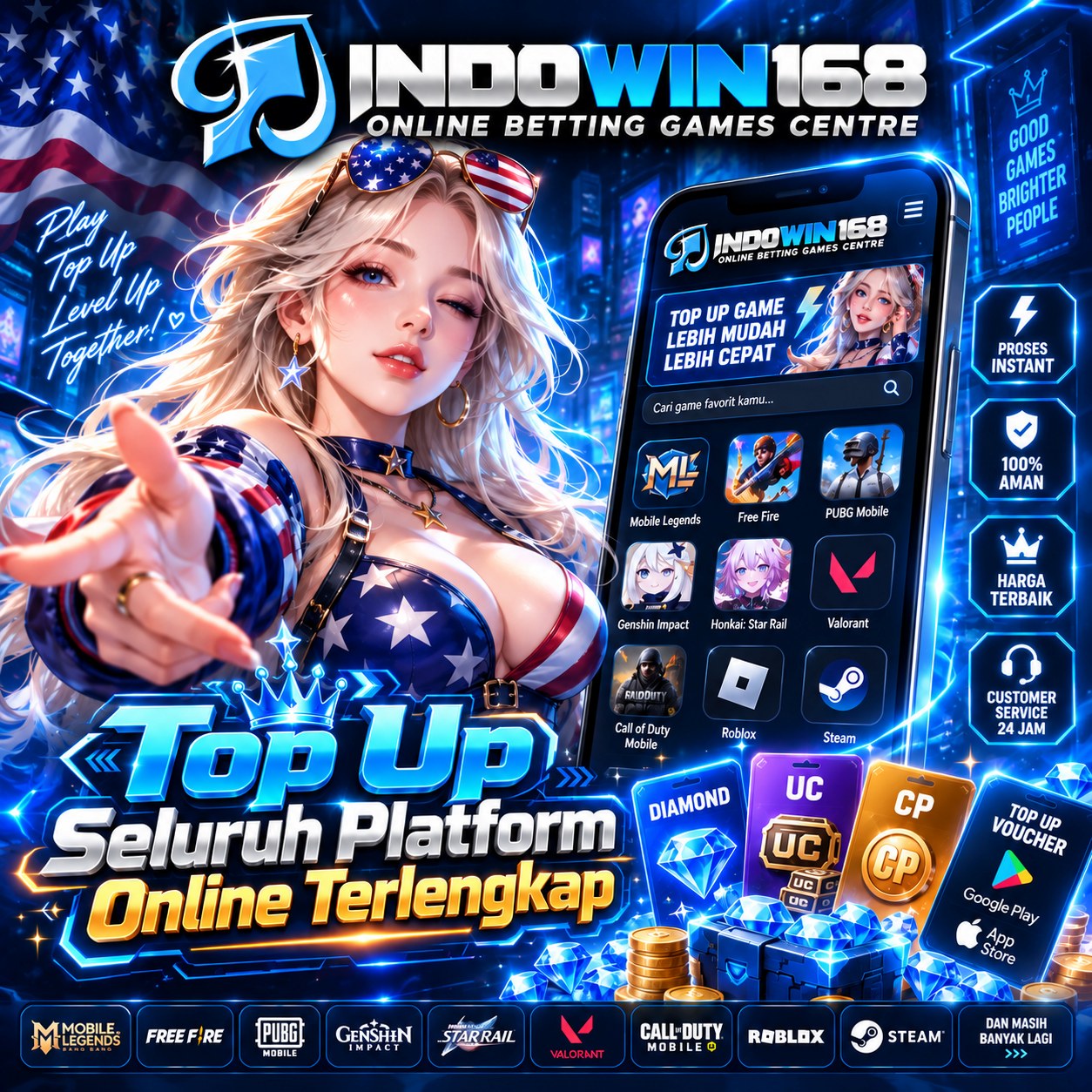 INDOWIN168 ✔ Penyedia Berbagai Macam Kebutuhan Top Up Seluruh Platform Online Terlengkap